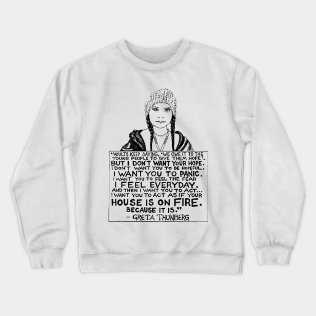 Greta Thunberg Crewneck Sweatshirt by heldawson